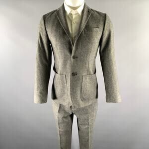 TED BAKER Size 36 Grey Black Marled Wool Polyester Suit